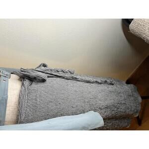 Chic Black and White Striped Women's Wrap Skirt